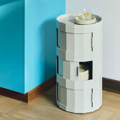 HAY Facet Cabinet 30 skåp Misty blue, Ø38 cm