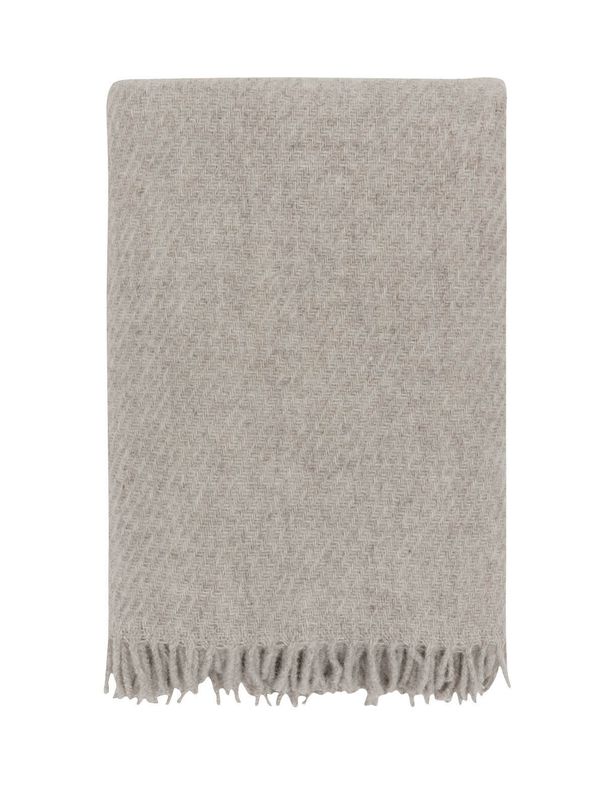 Høie Falketind ullpläd naturlig beige 120x180 cm