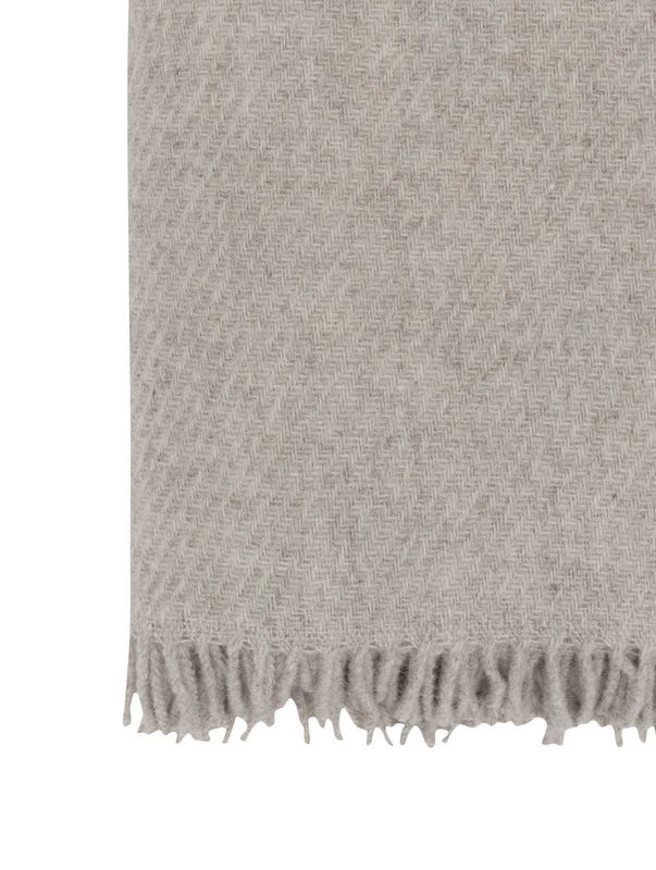Høie Falketind ullpläd naturlig beige 120x180 cm