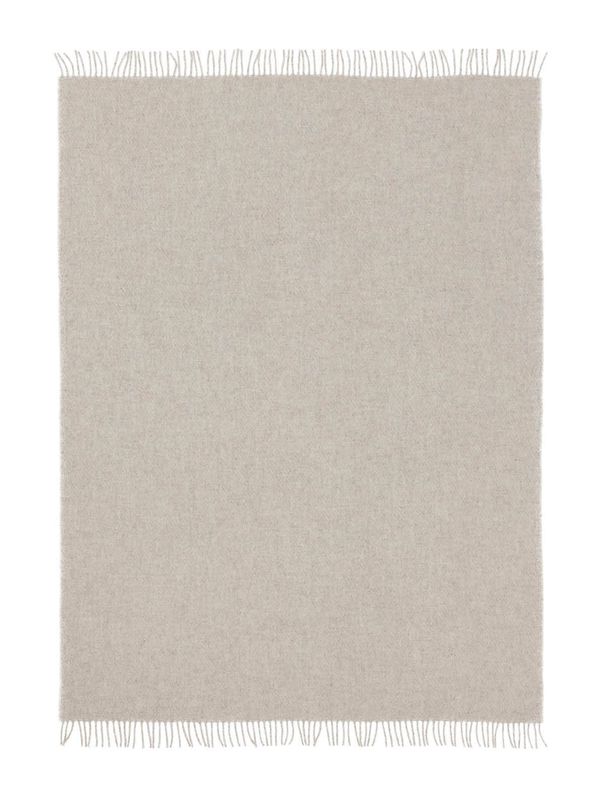 Høie Falketind ullpläd naturlig beige 120x180 cm
