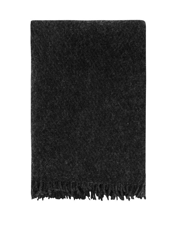 Høie Falketind ullpläd koksgrå 120x180 cm