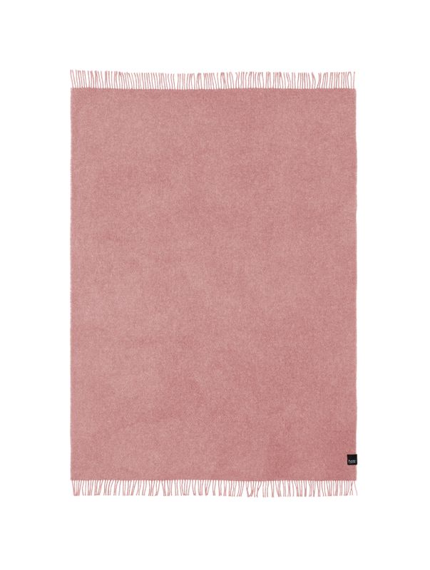 Høie Falketind ullpläd varm rosa 120x180 cm