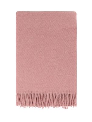 Høie Falketind ullpläd varm rosa 120x180 cm