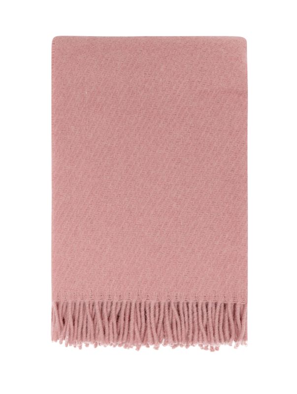 Høie Falketind ullpläd varm rosa 120x180 cm