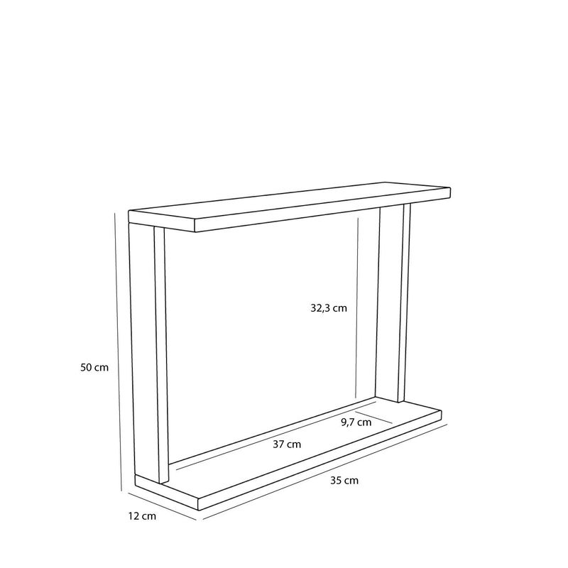 Hübsch Base Spegel Naturell 35x12xh50cm
