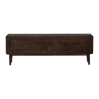 WOOOD LIYA TV-bänk 150 cm Mangoträ Mörkbrun