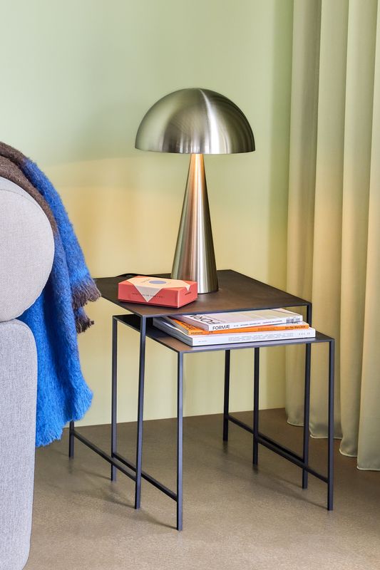 Hübsch Duo Sidobord Svart (set om 2) 40x40xh40, 45x45xh45cm