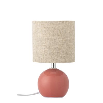 Bloomingville Valdis Bordslampa, Rosa, Stengods, Ø13xH24 cm
