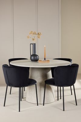 Venture Home Matbord Lanzo med Edina Stol