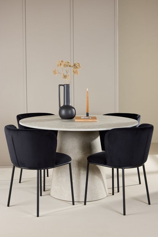 Venture Home Matbord Lanzo med Edina Stol