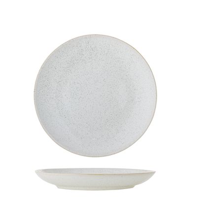 Bloomingville Addison Tallrik, Vit, Stengods - 6-pack