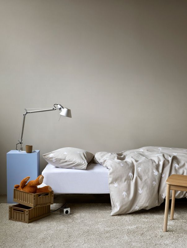Høie Fina påslakanset baby beige 70x80 cm 2 delar