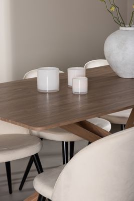 Venture Home Piazza Matbord med Velvet Matstol