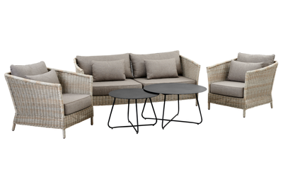 Brafab Aster Fåtölj Beige i Konstrotting inkl. Dynor