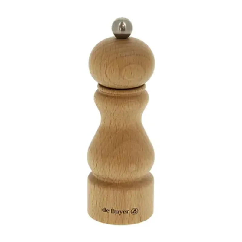 De Buyer Rumba salt- och pepparkvarn keramisk 14 cm Bokträ-ljus