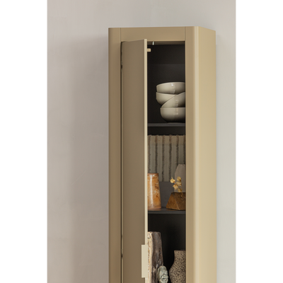 WOOOD Gunnar Smalt Högt Skåp i Furu, Färg: Mud