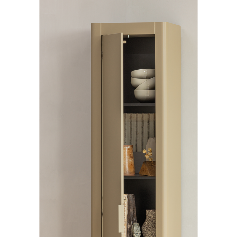 WOOOD Gunnar Smalt Högt Skåp i Furu, Färg: Mud