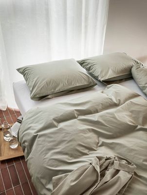 Høie Fryd påslakanset khaki 150x210 cm 2 delar