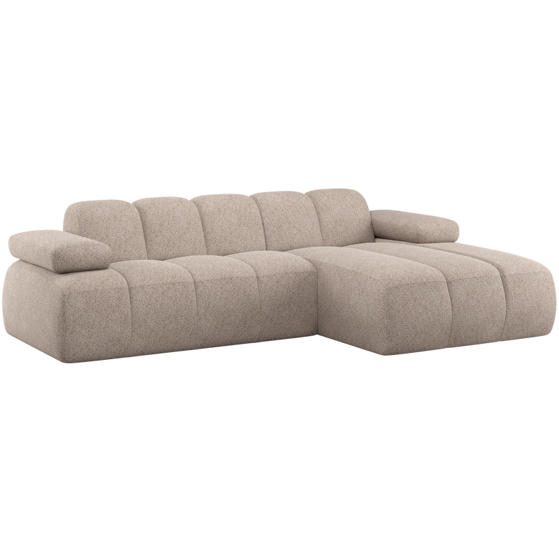 WOOOD MOJO Chaiselongue Soffa Höger Woolly Mörk