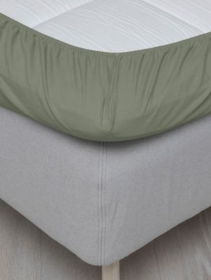 Høie Frøya dra på lakan dämpad grön 90x200/25 cm