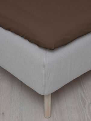 Høie Frøya formsytt lakan mörkbrun 90x200/25 cm