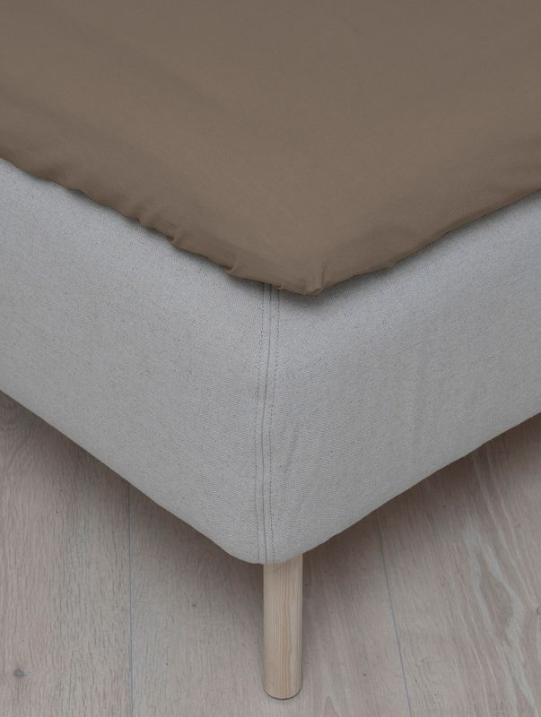 Høie Frøya formsytt lakan chokladbrun 90x200/25 cm
