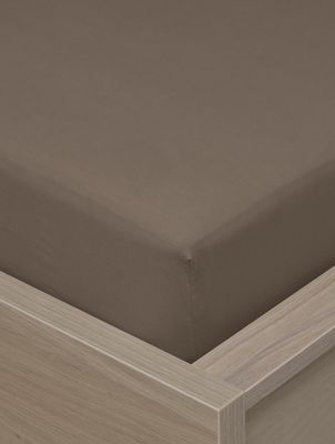 Høie Frøya formsytt lakan chokladbrunt 180x200/25 cm