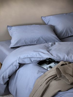 Høie Frøya påslakanset dämpad denimblå 150x210 cm 2 delar