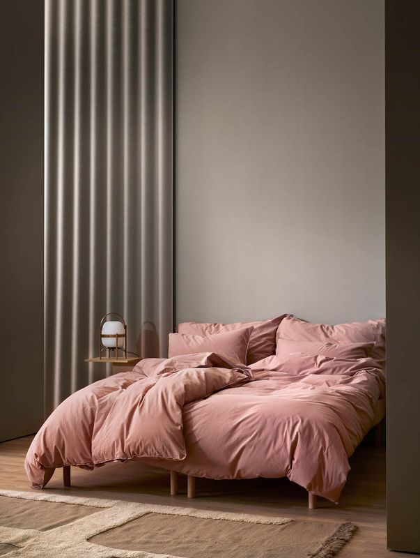 Høie Frøya påslakanset varm rosa 150x210 cm 2 delar
