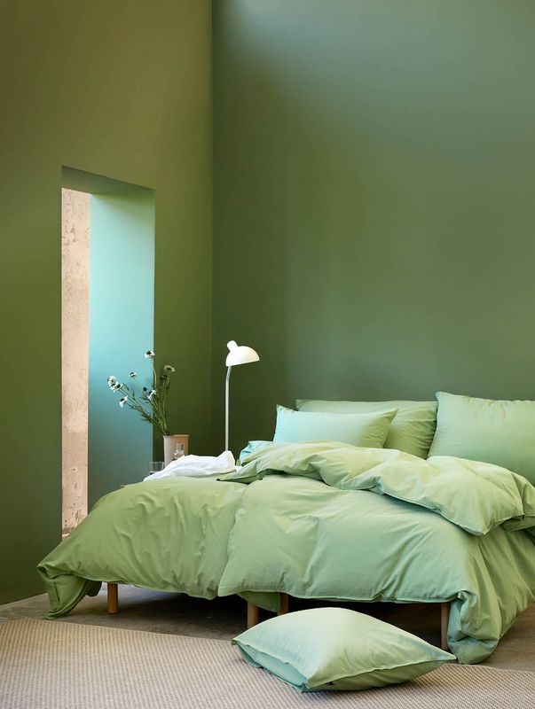 Høie Frøya påslakanset vårgrön 150x210 cm 2 delar