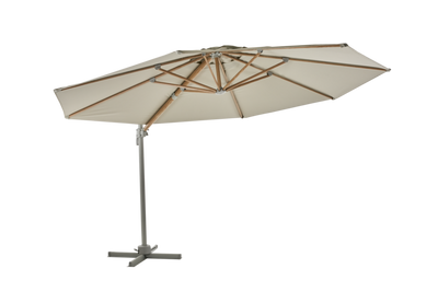 Brafab Luzzi Frihängande Parasoll Ø350 cm Ljusgrå/Khaki