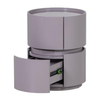 WOOOD Lunex Byrå/Nattduksbord Högblank Ljusgrå