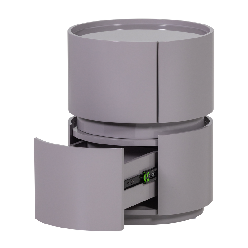 WOOOD Lunex Byrå/Nattduksbord Högblank Ljusgrå