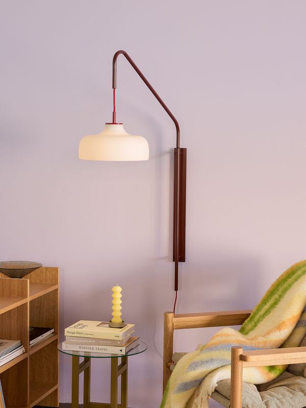 Hübsch Current Vägglampa Rödbrun