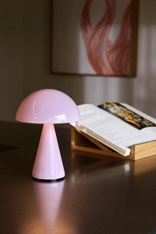 Hübsch Mush Portable Lamp Ljusrosa