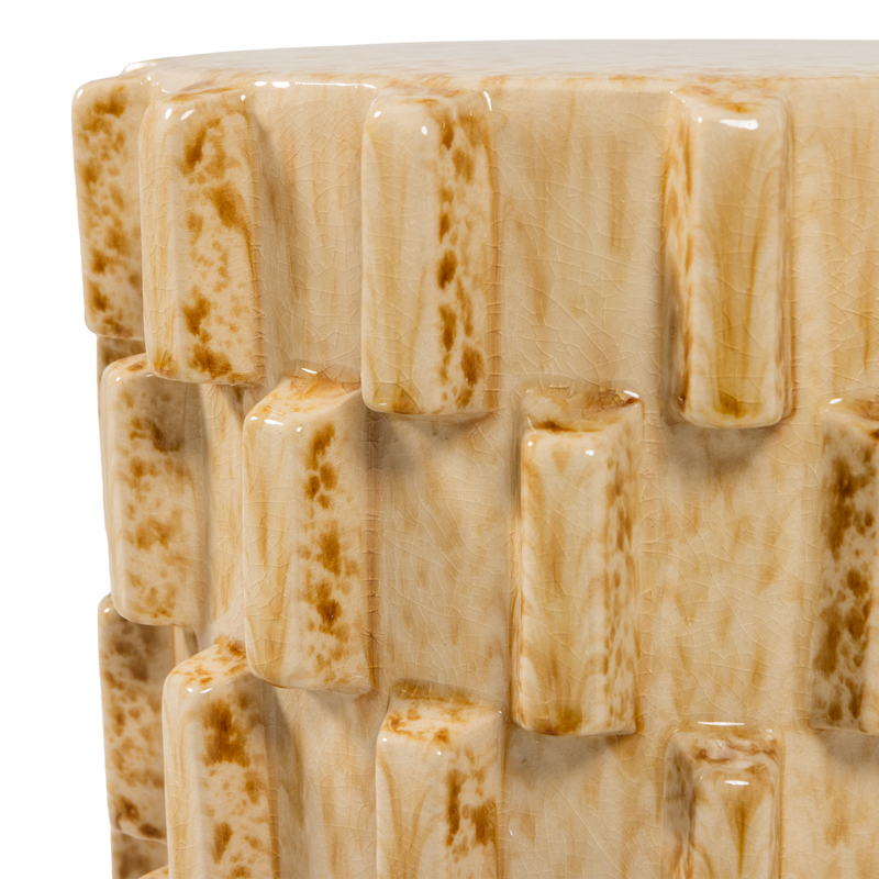 WOOOD AXU Dekorativt Sidobord i Keramik Sand