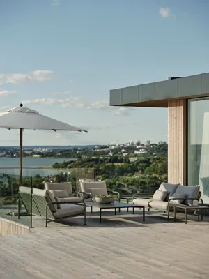 Brafab Lerberget 2,5-sits soffa grön / ash