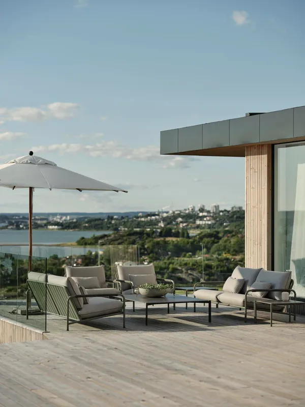 Brafab Lerberget 2,5-sits soffa grön / ash