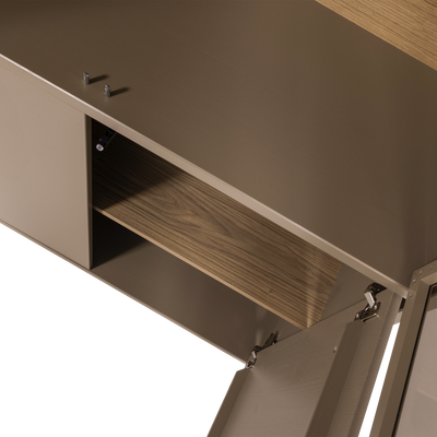 WOOOD Casa Vitrinskåp i Furu Mud [FSC]