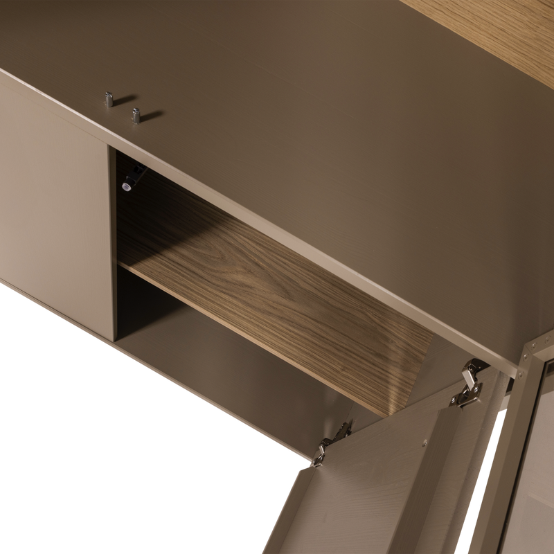 WOOOD Casa Vitrinskåp i Furu Mud [FSC]