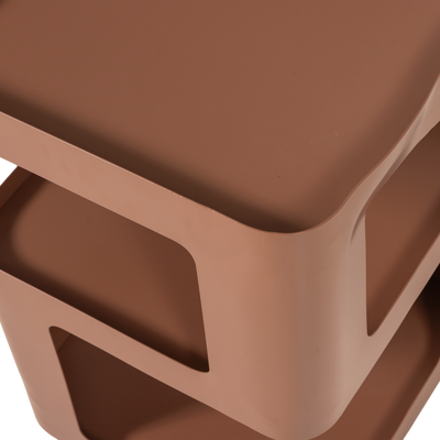 WOOOD Riv Sidobord/Nattduksbord Metall Zalmrosa