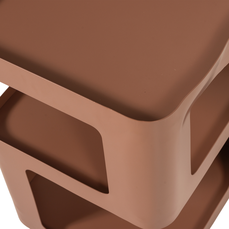 WOOOD Riv Sidobord/Nattduksbord Metall Zalmrosa