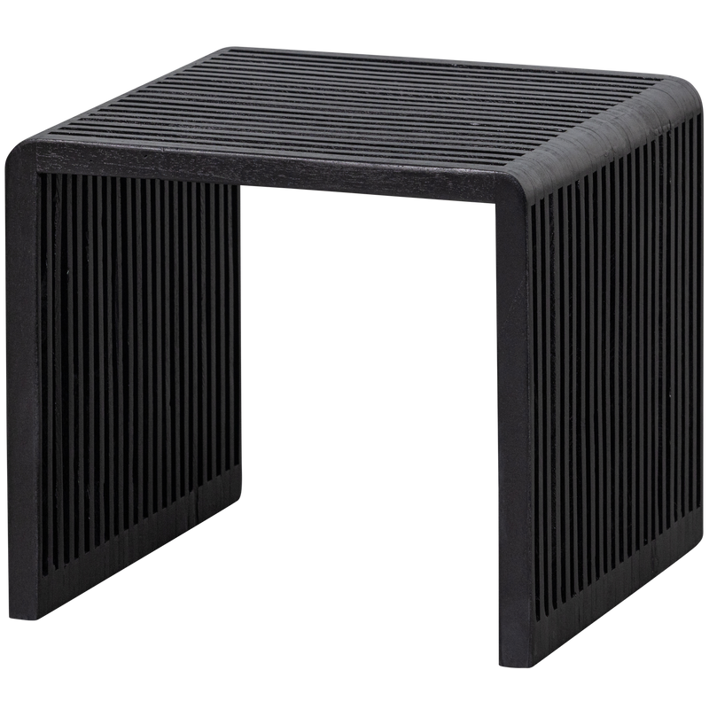 WOOOD Willa Sidobord Set av 2 - Återvunnet Teak Svart