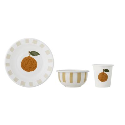 Bloomingville Mini Agnes Tableware Set, Orange, Iron - 4-pack