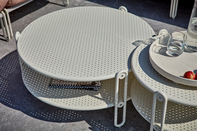 Brafab Blixt Soffbord 85 cm Pearl White