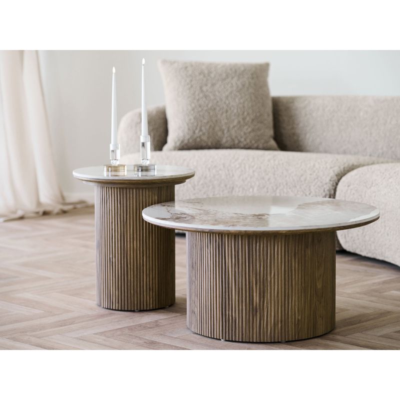 House Nordic Athens Sidobord Vit / Brun
