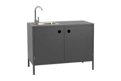 Brafab Kelia utekök med vask och kran Antracit