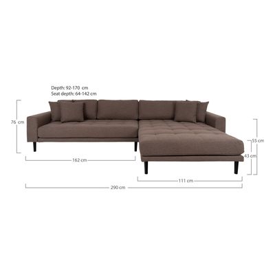 House Nordic Lido Loungesoffa Brun