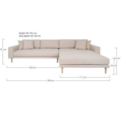 House Nordic Lido Loungesoffa Sand
