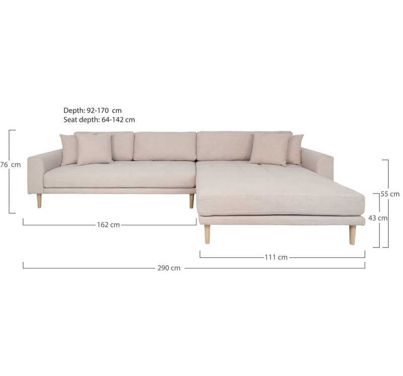 House Nordic Lido Loungesoffa Sand